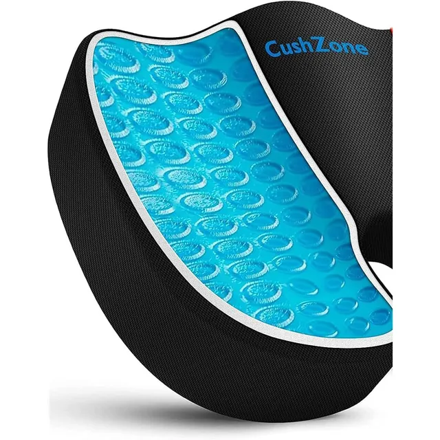 CushZone Gel Seat Cushion — Black