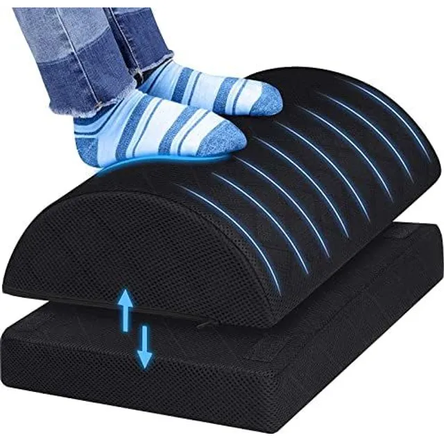 Repose-pieds CushZone sous le bureau — Noir